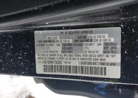 2021 Mazda Cx-5 Sport z USA, uszkodzony, nr VIN JM3KFBBM6M1350260